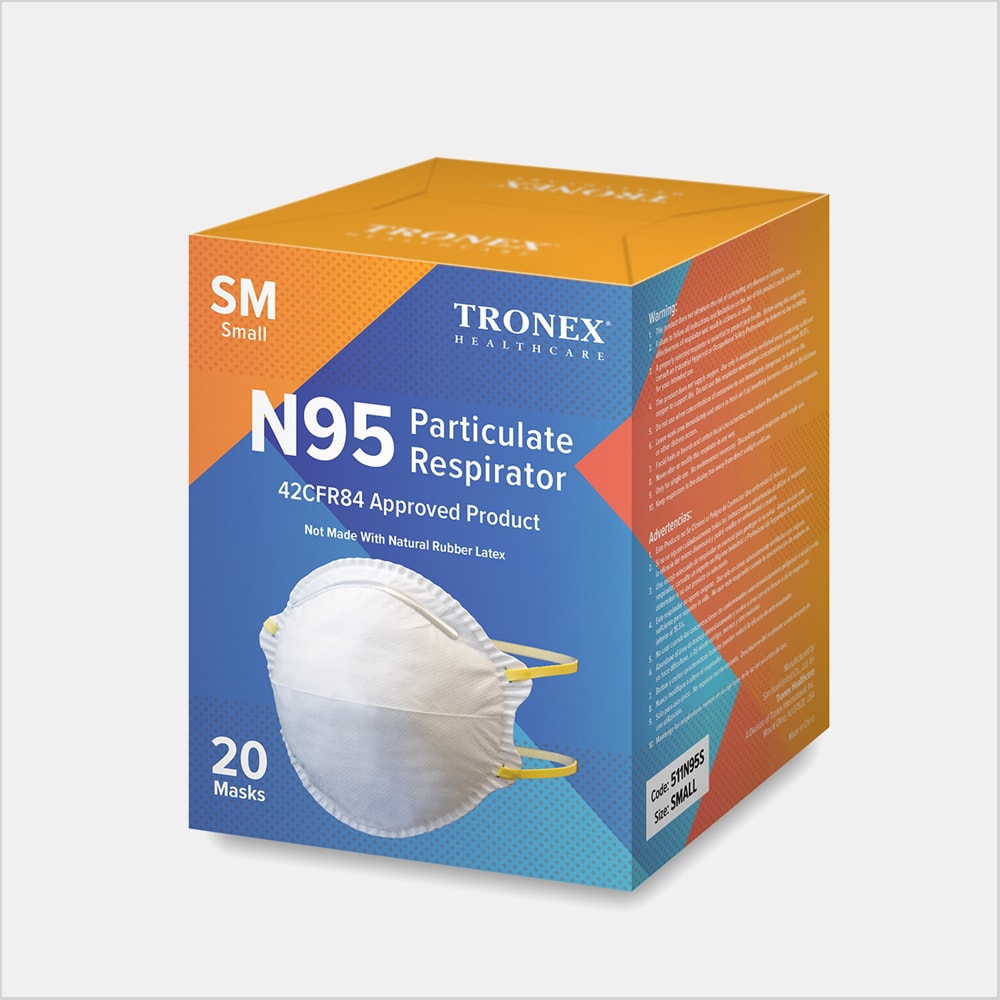 Tronex N95 Respirators, NIOSH Certified, Unisize, Value Pack 
