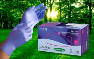 Tronex 9415 Biodegradable Nitrile Exam Gloves, Chemo-Rated, Eco-Friendly, Medical Grade