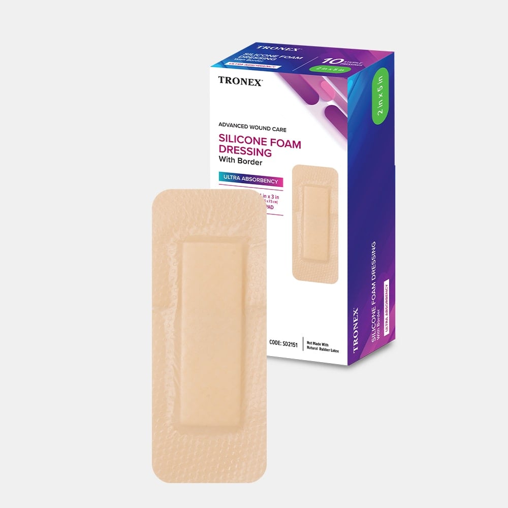Tronex SD Series - Silicone Foam Dressing with Border - NorthStarlight, LLC